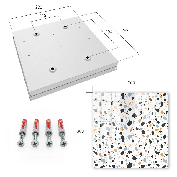 Schlüsselbox mit Terrazzo-Muster