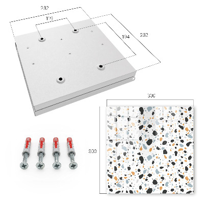 Schlüsselbox mit Terrazzo-Muster