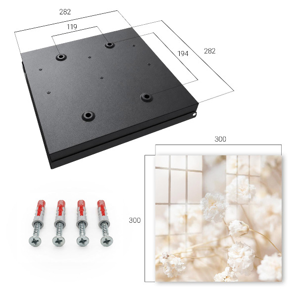 Schlüsselbox mit Motiv Leuchtende Blumen