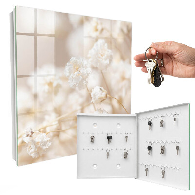 Schlüsselbox mit Motiv Leuchtende Blumen