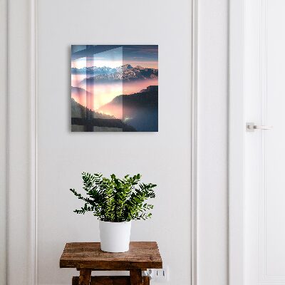 Schlüsselkasten mit Bergpanorama-Motiv