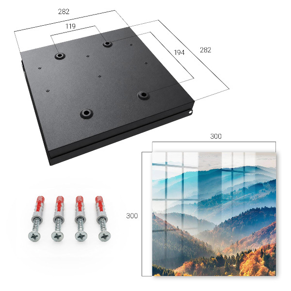 Schlüsselbox für die Wand mit Berglandschaft-Motiv