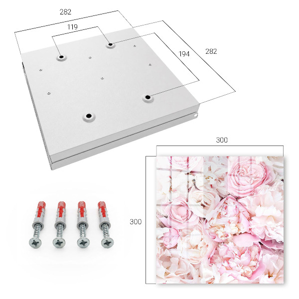 Schlüsselbox für die Wand im Pastellblumen-Design
