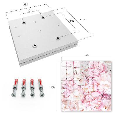 Schlüsselbox für die Wand im Pastellblumen-Design