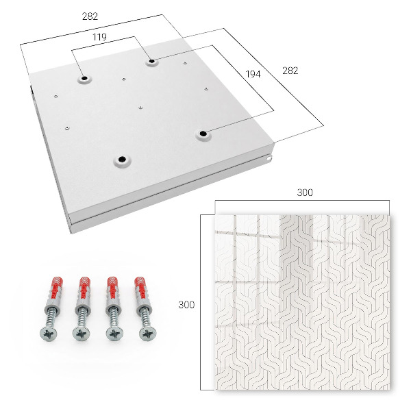 Schlüsselkasten mit geometrischem Muster