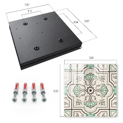 Schlüsselkasten mit geometrischer Dekoration