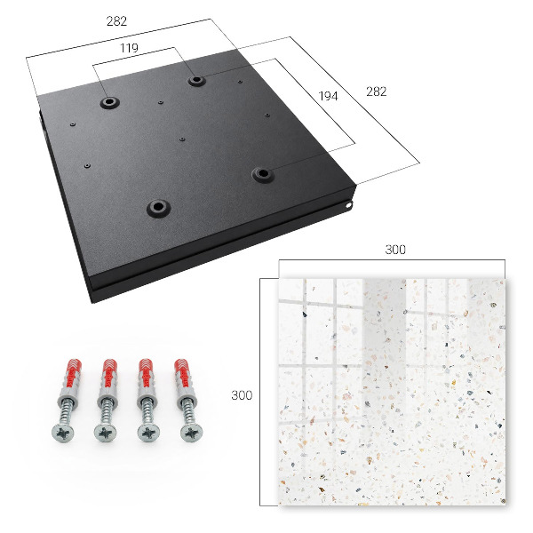 Schlüsselbox zur Wandmontage in heller Terrazzo-Optik