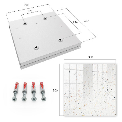 Schlüsselbox zur Wandmontage in heller Terrazzo-Optik