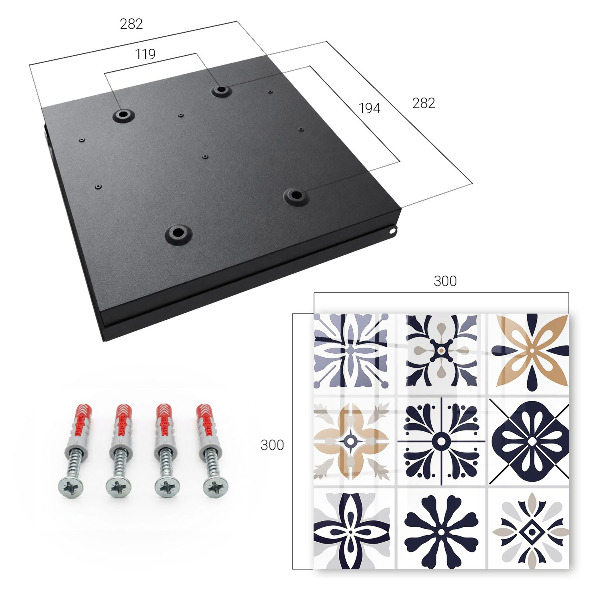 Schlüsselkasten mit geometrischem Muster