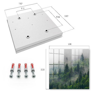 Schlüsselkasten mit Motiv Nebelwald