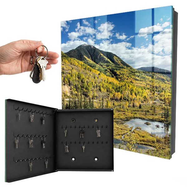 Schlüsselkasten mit Motiv Herbstlandschaft