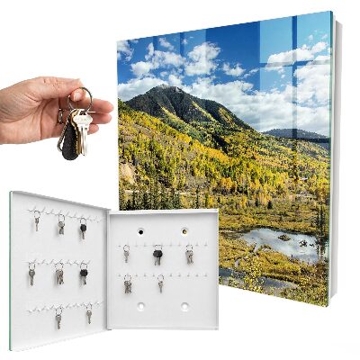 Schlüsselkasten mit Motiv Herbstlandschaft