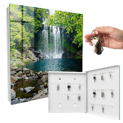 Schlüsselkasten mit Motiv natürlicher Wasserfall