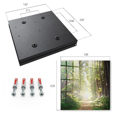 Schlüsselkasten mit Waldlandschaft-Motiv
