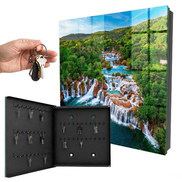 Schlüsselkasten mit Motiv natürlicher Wasserfälle