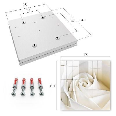 Schlüsselbox für die Wand im Design Weiße Rose