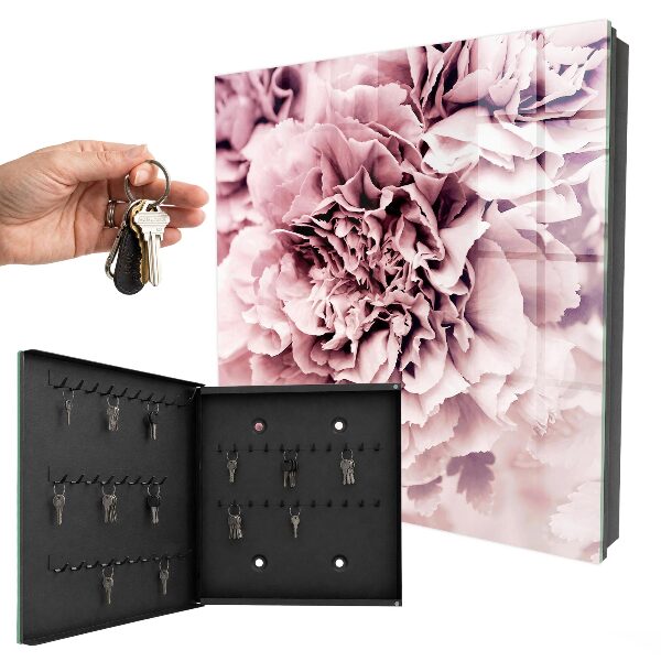 Schlüsselbox für die Wand mit Motiv Rosa Blume
