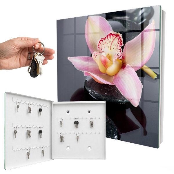 Schlüsselbox zur Wandmontage Orchideensteine