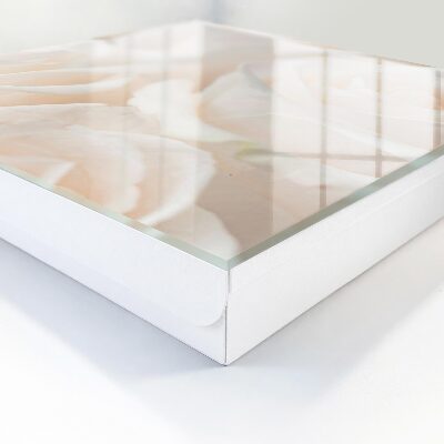 Schlüsselbox zur Wandmontage mit Motiv cremefarbene Rosen