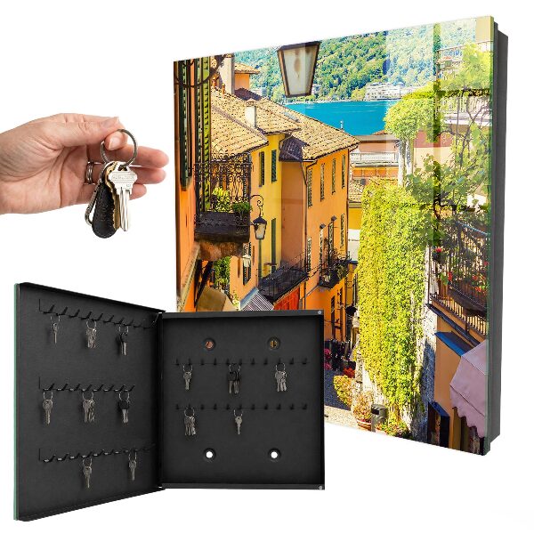 Schlüsselbox für die Wand Motiv Farbenfrohe Stadt