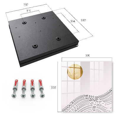 Schlüsselkasten mit Motiv Wellen und Kreise