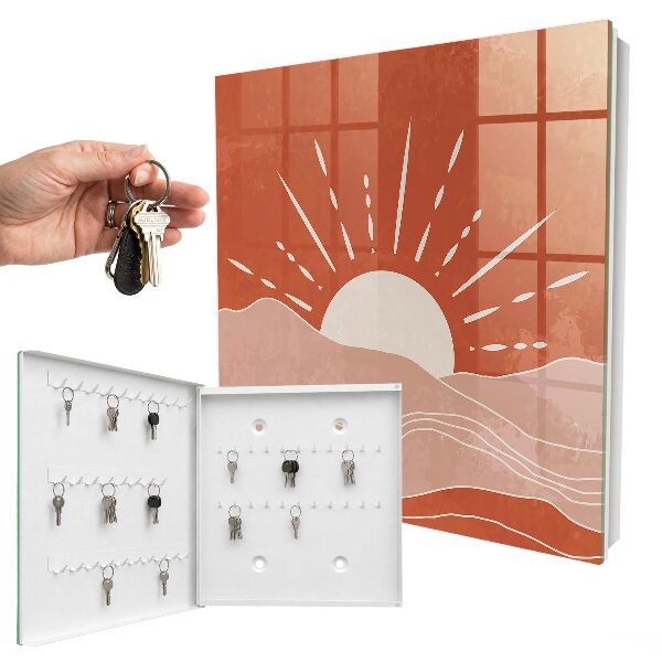 Schlüsselbox in orangefarbenem Morgendämmerungs-Design