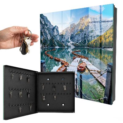 Schlüsselbox für die Wand mit Berglandschaft-Motiv