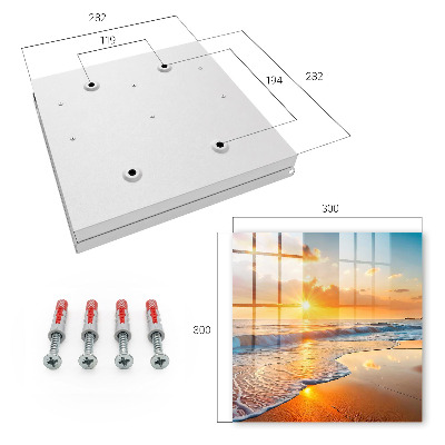 Schlüsselbox mit Motiv Sonnenuntergang über dem Meer