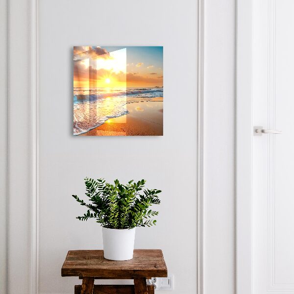 Schlüsselbox mit Motiv Sonnenuntergang über dem Meer