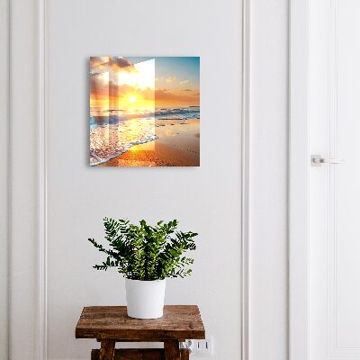 Schlüsselbox mit Motiv Sonnenuntergang über dem Meer