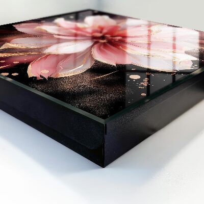 Schlüsselbox für die Wand mit Motiv Rosa Blume