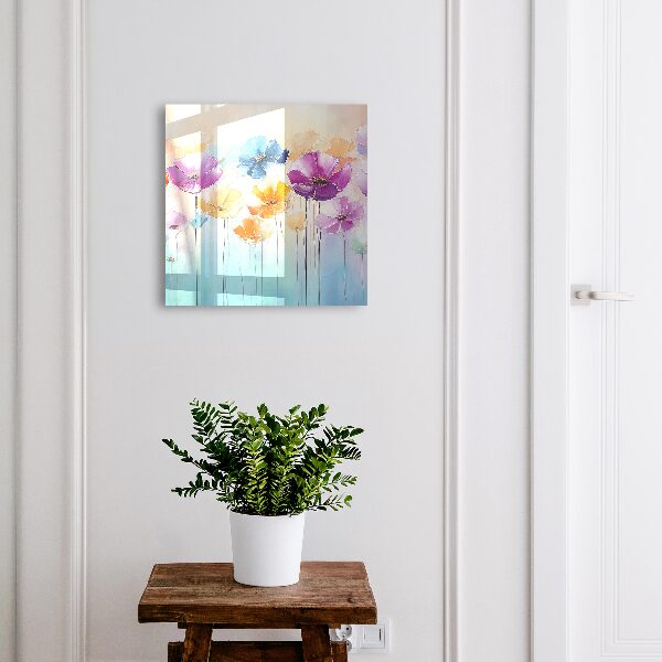 Schlüsselbox zur Wandmontage mit buntem Blumenmotiv