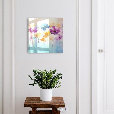Schlüsselbox zur Wandmontage mit buntem Blumenmotiv