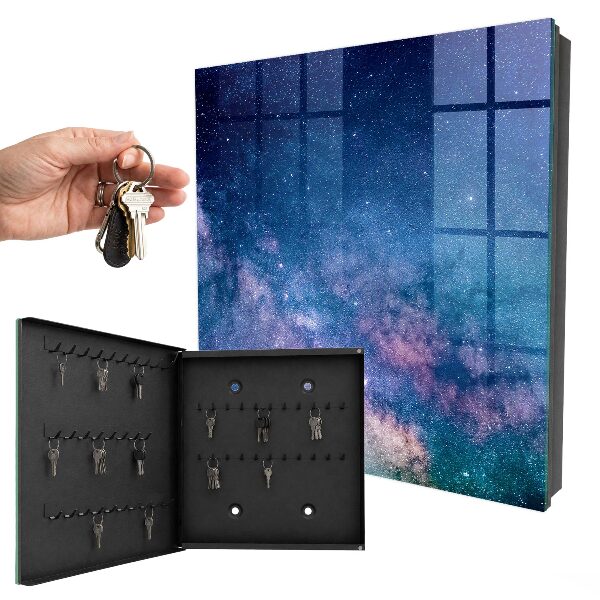 Schlüsselkasten mit Weltraumnacht-Motiv