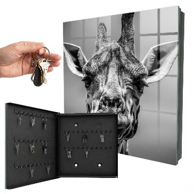 Schlüsselbox mit dem Motiv Porträt einer Giraffe