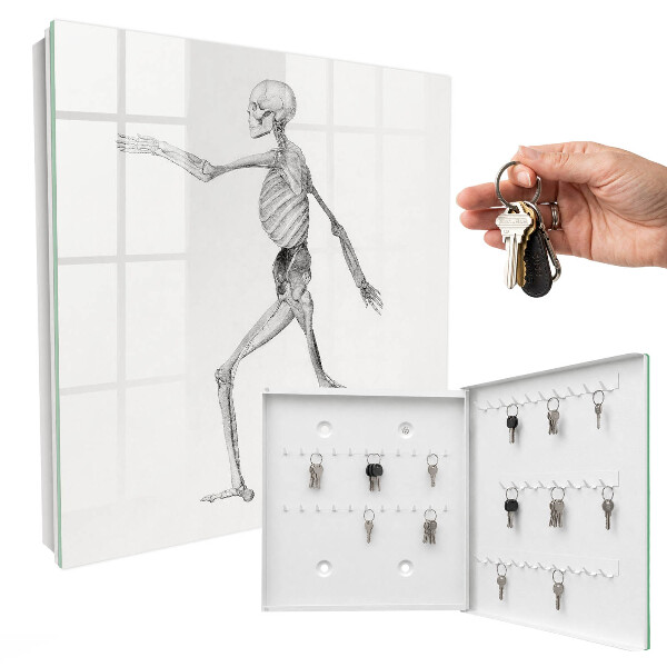 Schlüsselbox für die Wand mit Skelettbewegung