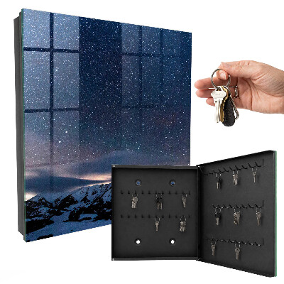 Schlüsselbox mit Motiv Nacht in den Bergen