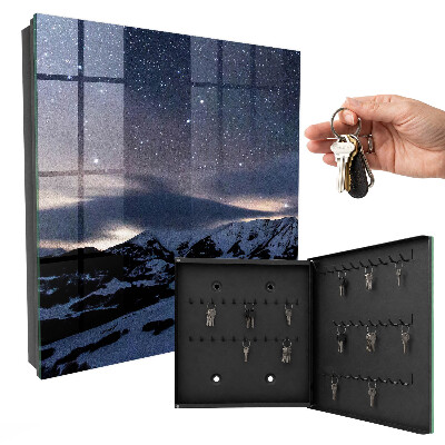 Schlüsselbox für die Wand mit Motiv Berge der Nacht