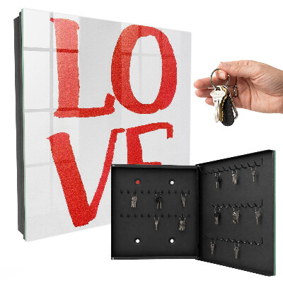 Schlüsselbox zur Wandmontage in der Farbe Rote Liebe