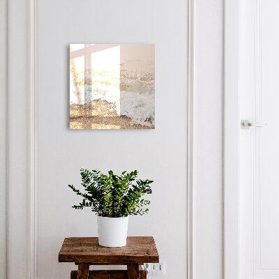 Schlüsselbox für die Wand mit Meereswelle-Motiv