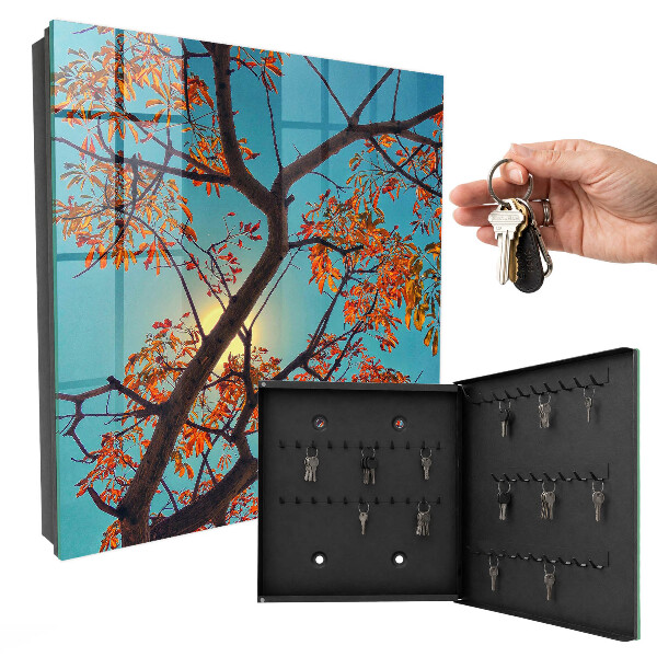 Schlüsselbox für die Wand Motiv Herbstbaum