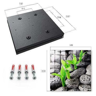Schlüsselbox für die Wand in Grün mit Naturmotiv