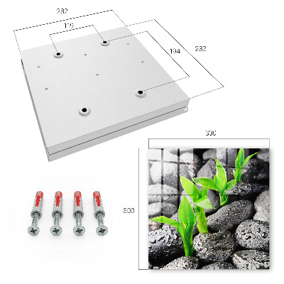 Schlüsselbox für die Wand in Grün mit Naturmotiv