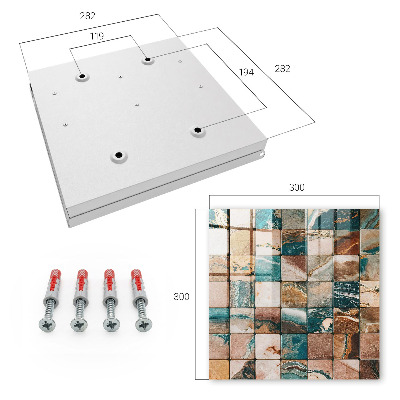 Schlüsselbox für die Wand mit Motiv Mosaik der Töne