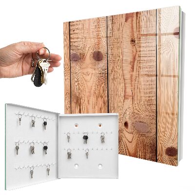 Schlüsselbox zur Wandmontage aus Holzringen