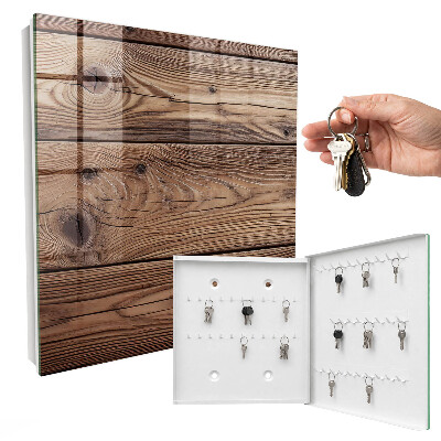 Schlüsselbox zur Wandmontage aus Holz
