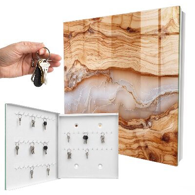 Schlüsselbox für die Wand in Holzmuster