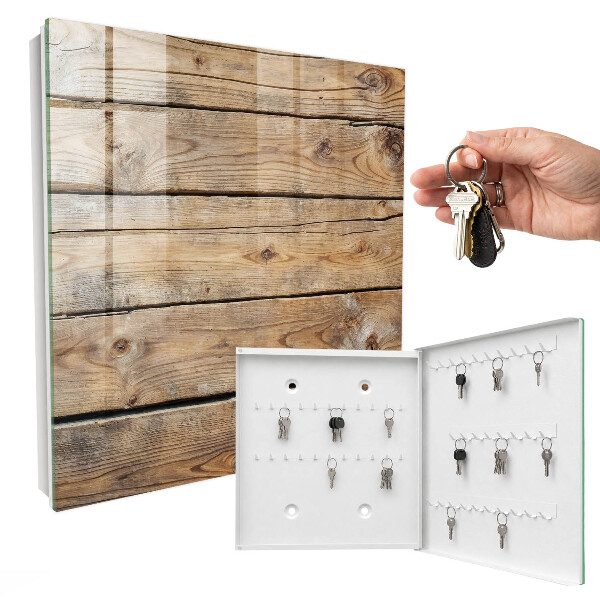 Schlüsselbox für die Wand aus Holzbrettern