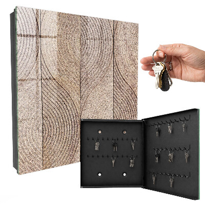 Schlüsselbox für die Wand mit strukturiertem Wellendesign