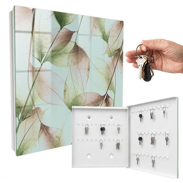 Schlüsselbox zur Wandmontage Design Blätter der Natur